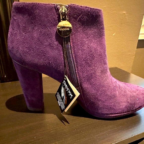 Geox Respira Purple Suede Ankle Boot 8 m NWT - Picture 6 of 8